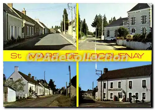 Moderne Karte St Mars de Locquenay route de Bouloire la Mairie rue Launay Guitton Route de Volnay