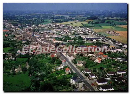 Moderne Karte St Cosme en Vairais Sarthe vue generale aerienne