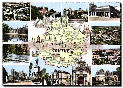 Cartes postales moderne Sarthe Prefecture le Mans sous Prefecture la Fleche Mamers partie du compositeur leo Delibes