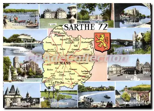 Cartes postales moderne Sarthe Sille le guillaume le Lude Bonne table Sable Solesmes Sable sur Sarthe la Fleche Le Mans