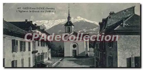 Cartes postales Gresy sur Isere Savoie l'eglise et le Grand Arc