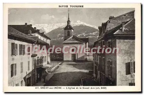 Ansichtskarte AK Savoie Tourisme Gresy sur Isere l'eglise et le Grand Arc