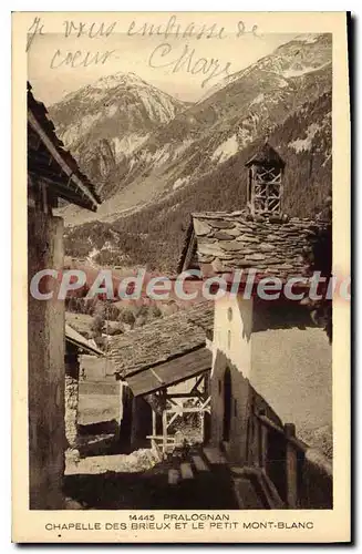 Cartes postales Pralognan chapelle des Brieux et le petit Mont Blanc