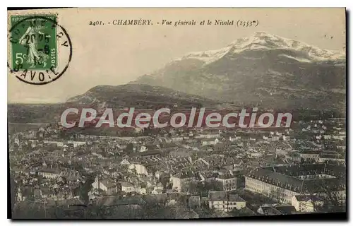 Cartes postales Chambery vue generale et le Nivolet