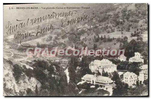 Cartes postales Brides les Bains vue generale Casino et Etablissement Thermal