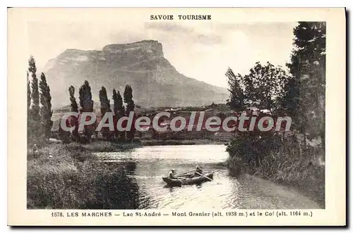 Ansichtskarte AK Savoie Tourisme Les Marches Lac St Andre Mont Granier et le Col