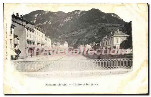 Cartes postales Moutiers Savoie l'Isere et les Quais