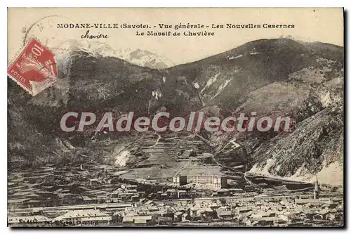 Ansichtskarte AK Modane Ville Savoie vue generale les Nouvelles Casernes le Massif de Chaviere