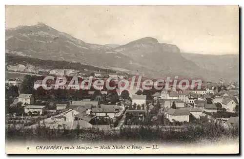 Cartes postales Chambery vu de Montyex Monts Nivolet et Penay