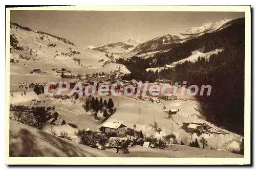 Cartes postales Savoie Flumet l'hiver et le Mont Blanc