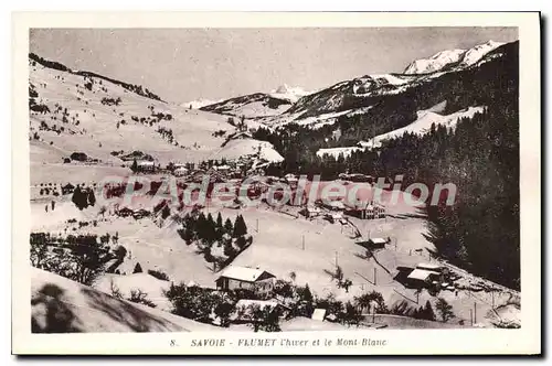 Ansichtskarte AK Savoie Flumet l'hiver et le Mont Blanc