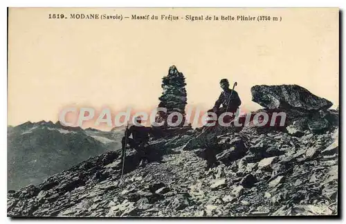 Cartes postales Modane Savoie Massif du Frejus Signal de la Belle Plinier