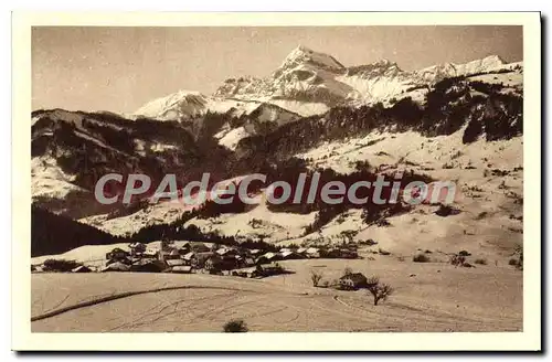 Ansichtskarte AK Savoie Notre Dame de Bellecombe et la Chaine du Mont Charvin