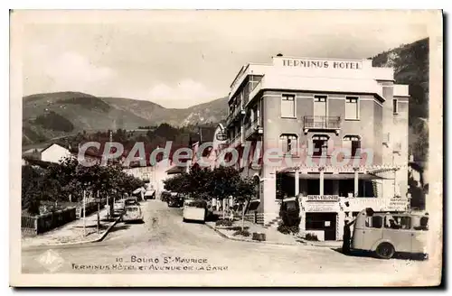 Cartes postales Bourg St Maurice hotel et avenue de la gare