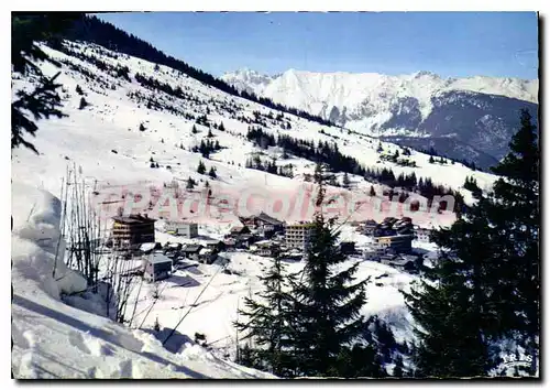 Cartes postales moderne Courchevel l'ensemble de la Station et l'arrivee des Pistes