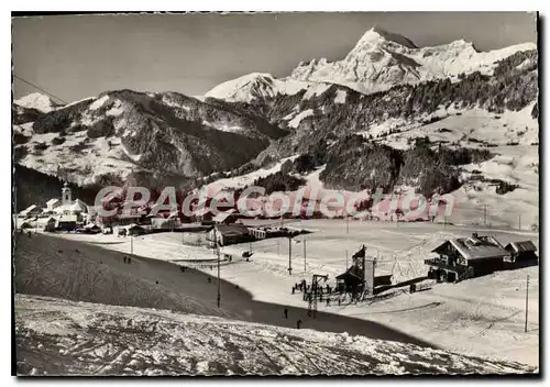 Cartes postales moderne Notre Dame de Bellecombe Savoie le remante pente et le Mont Charvin