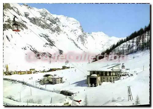 Moderne Karte Val d'Isere Savoie depart des Telepherique du Solaise et de Bellevarde