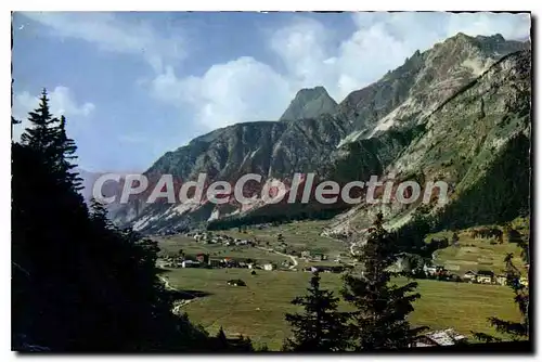 Moderne Karte Pralognan la Vanoise vue generale et les Pentes de Bocher