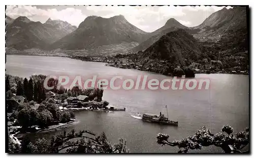 Cartes postales Lac d'Annecy Talloires le Port au fend le Massif des Bauges