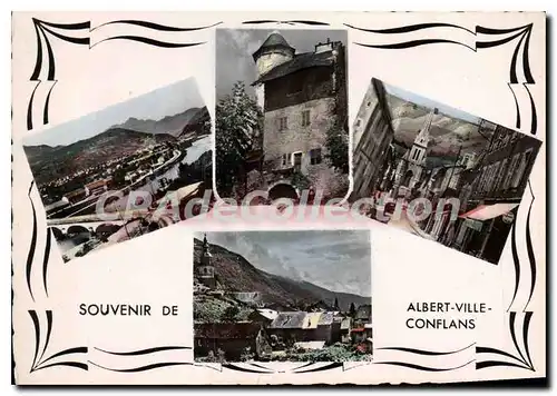 Cartes postales moderne Albetville vue panoramique le pont d'Albertin Confluen de l'Arly et l'Isere Albertville conflan