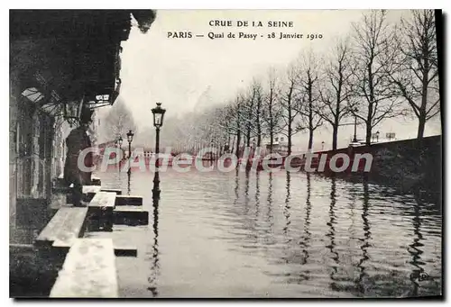Ansichtskarte AK Crue de la Seine Paris Quai de Passy 28 Janvier 1910