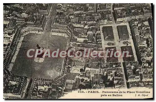 Ansichtskarte AK Paris Panorama de la Place Vendome pris en Ballon