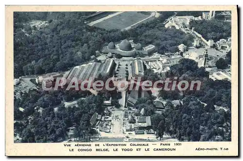 Cartes postales Vue Aerienne de l'Exposition Coloniale Paris