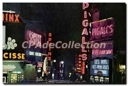 Cartes postales moderne Paris Minuit Place Pigalle