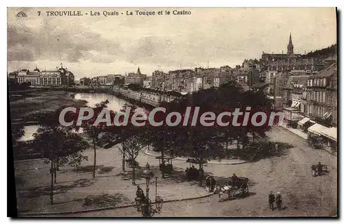 Cartes postales Trouville Les Quais La Touque et le Casino