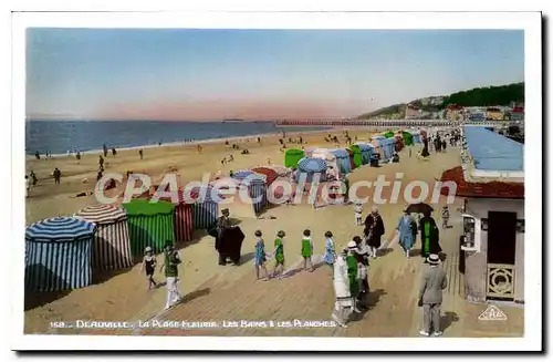 Cartes postales Deauville La Plage Fleurie Les Bains et les Planches