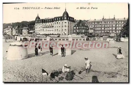 Cartes postales Trouville Palace Hotel et Hotel de Paris