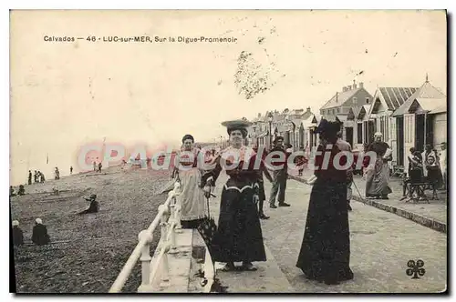 Ansichtskarte AK Calvados Luc sur Mer Sur la Digue Promenoir