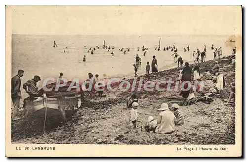 Cartes postales Langrune La Plage a l'heure du Bain