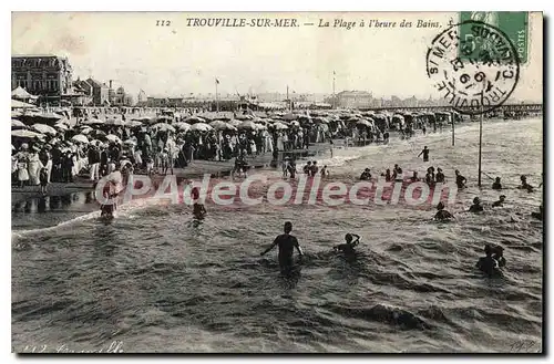 Ansichtskarte AK Trouville sur Mer La Plage a l'heure du Bains