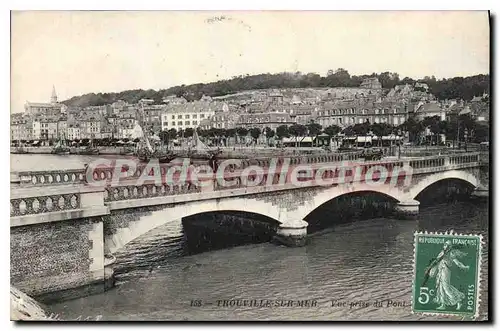 Cartes postales Trouville sur Mer Vue prise du Pont