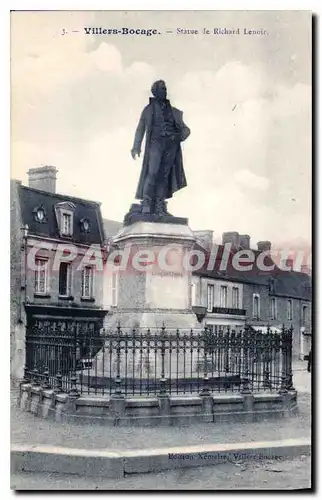 Cartes postales Villers Bocage Statue de Richard Lenoir