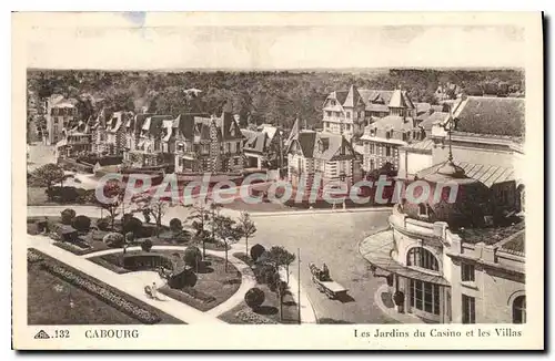 Cartes postales Cabourg Les Jardins du Casino et les Villas