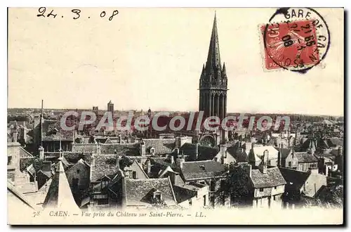 Cartes postales Caen Vue prise du Chateau sur St Pierre