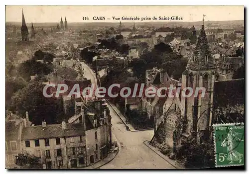 Ansichtskarte AK Caen Vue generale prise de St Gilles