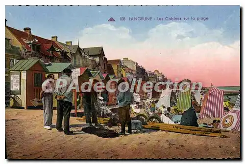 Cartes postales Langrune Les Cabines sur La Plage