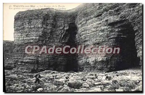 Ansichtskarte AK Vierville sur Mer Les Grottes de la Percee