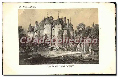 Cartes postales En Normandie chateau d'Harcourt