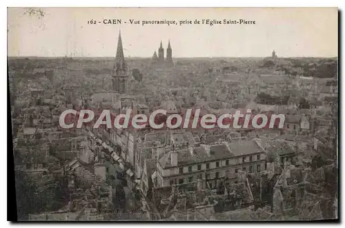 Cartes postales Caen vue panoramique prise de l'Eglise Saint Pierre