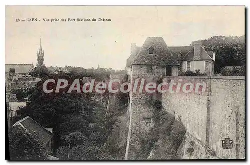 Ansichtskarte AK Caen vue prise des Fortifications du chateau