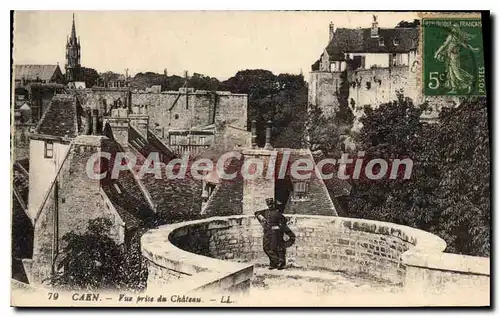 Cartes postales Caen vue prise de chateau