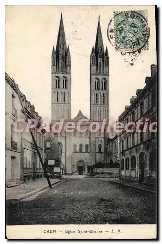 Cartes postales Caen eglise Saint Etienne