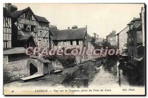 Cartes postales Lisieux vue sur la Touques prise du pont de Caen