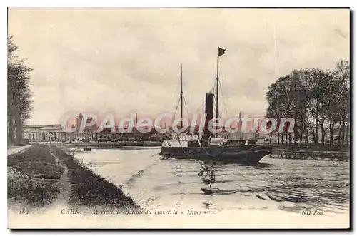 Cartes postales Caen Arrivee du Bateau du Havre la Dives