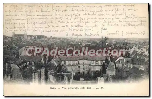 Cartes postales Caen vue generale cote Est