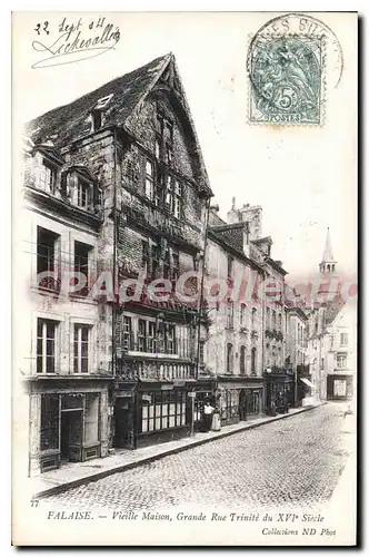 Cartes postales Falaise Vieille maison grande rue Trinite du XVI siecle